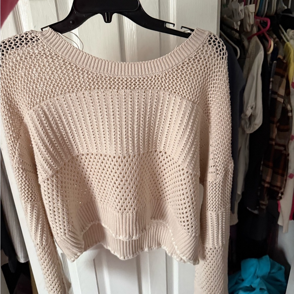 Women's Beige Knit Sweater
